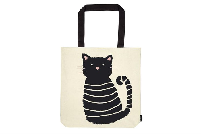 BOLSA DE TELA DE LA COMPRA GATO NEGRO | MOSES Imagen principal del producto