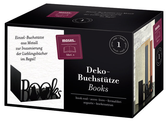SUJETALIBROS METAL BOOKS AND CATS 1 PIEZA | MOSES | 1 UNIDAD | 4033477834355 Imagen principal del producto