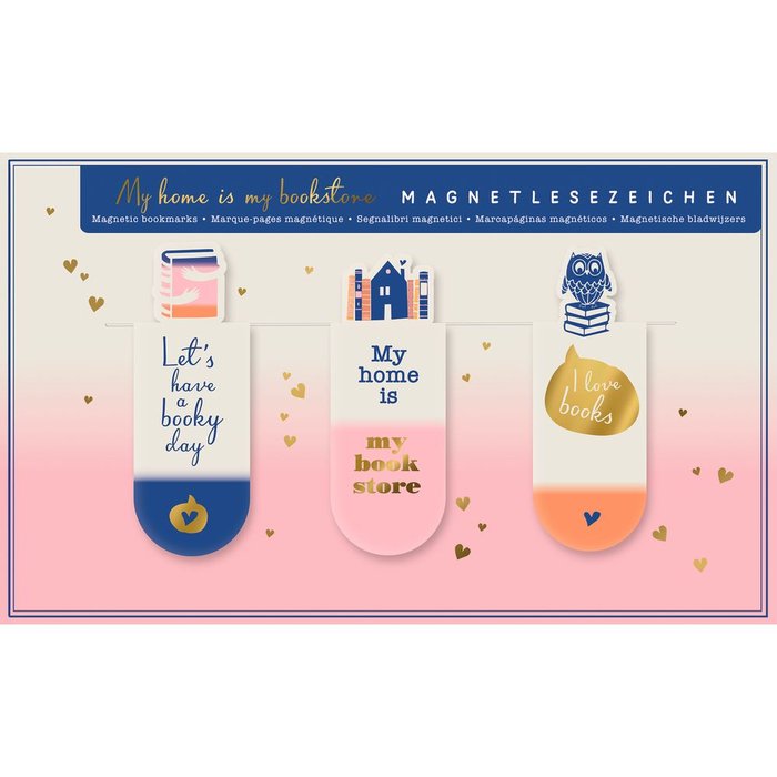 MARCAPAGINAS MAGNETICO MY HOME IS MY BOOKSTORE 6 UNIDADES | 6 UNIDADES | (MOSES) Imagen principal del producto