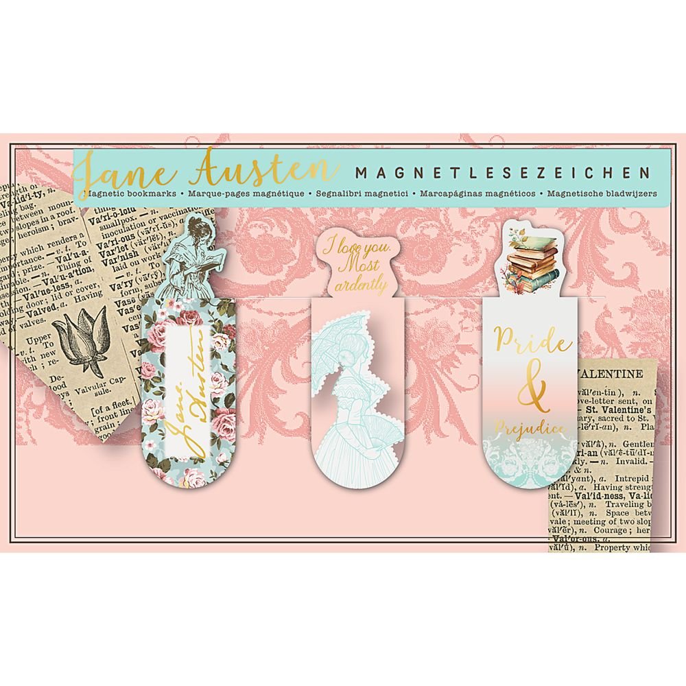 Marcapáginas Magnéticos Jane Austen New 6 Unidades MOSES