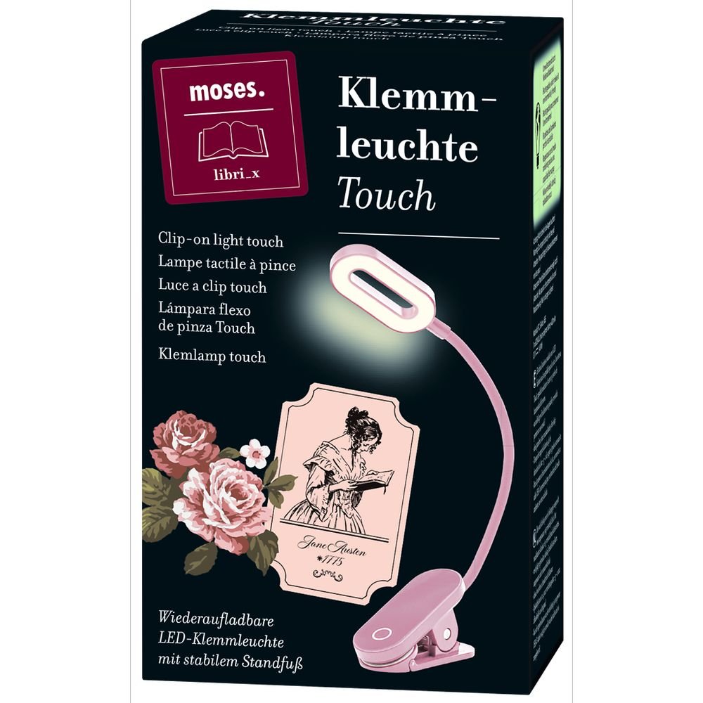 Lampara de lectura Touch Rosa Moses Recargable USB Imagen principal del producto