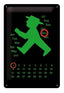 Placa de Metal Berlin Ampelmann Grun Nostalgi Art 20x30 cm