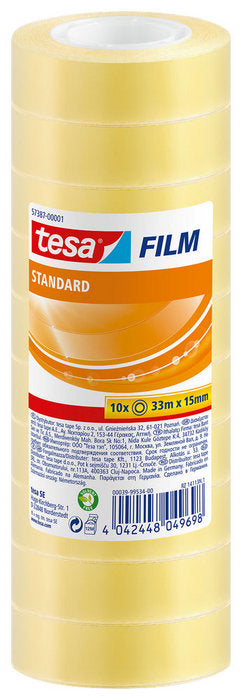 CINTA ADHESIVA 33X15 TESA TRANSPARENTE | 10 UNIDADES | (TESA TAPE, S,A,)