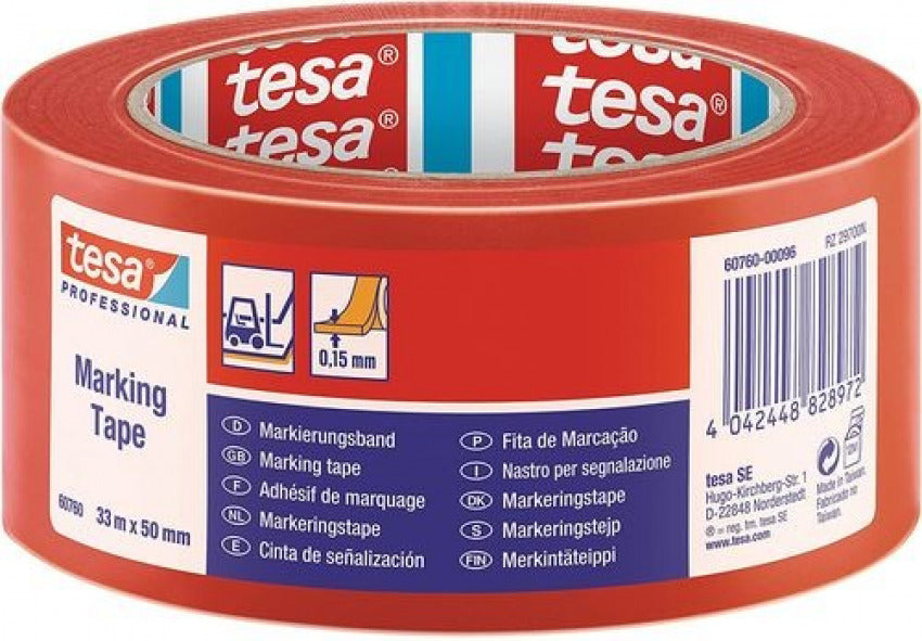 Cinta adhesiva señalizacion rojo 50mmx33m