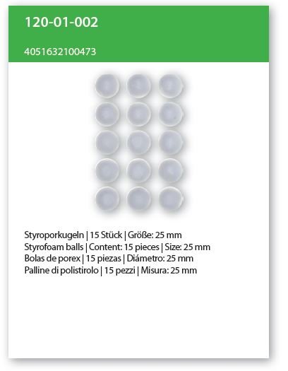 BOLAS POREXPAM 4,5CM 6 UNID | 6 UNIDADES | (I-MONDI) Imagen principal del producto