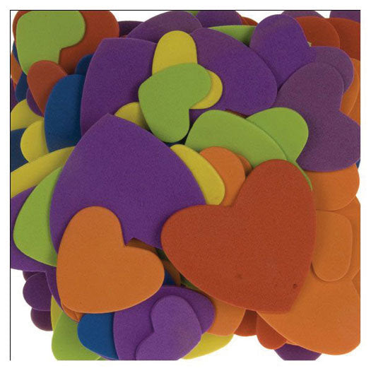 Corazones Foam Tamaño y Colores Surtidos 120 Unidades Adhesivo Marca I-MONDI Imagen principal del producto