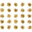 Rosa de tela 15x5mm 25 piezas color oro I-MONDI (Pack 6 uds)