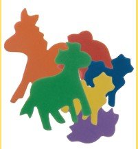 ANIMALES GOMA EVA 120PZAS COLOR SURTIDO | 6 UNIDADES | (I-MONDI)