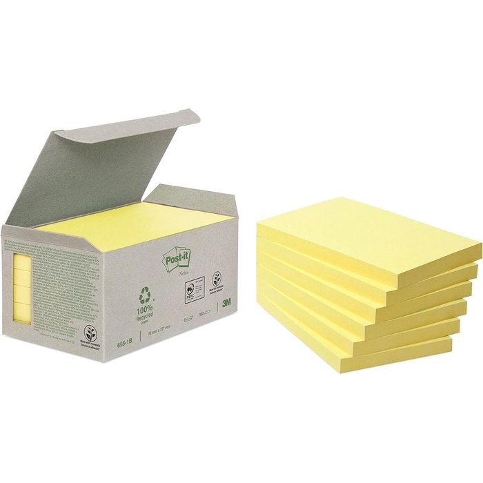 NOTA ADHESIVA POST-IT 76X127MM 6X100H AMARILLO | 1 UNIDADES | (POST-IT) Imagen principal del producto