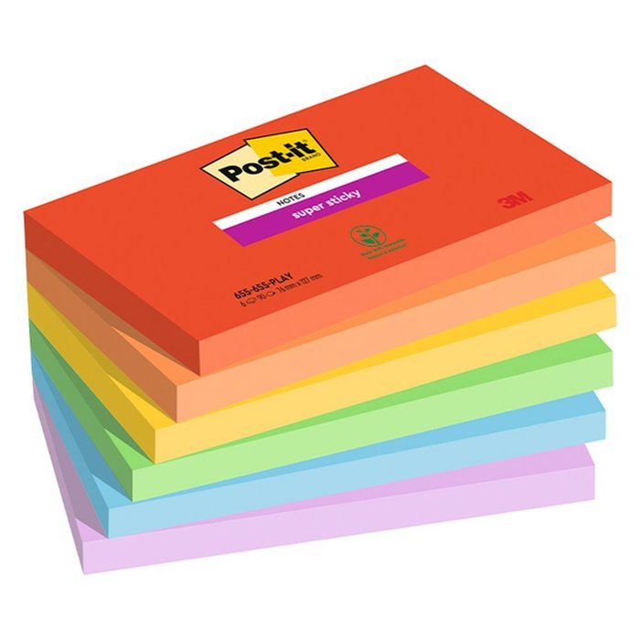 Nota Adhesiva Post-it 76x127 6x90h Playful Marca Post-it Imagen principal del producto
