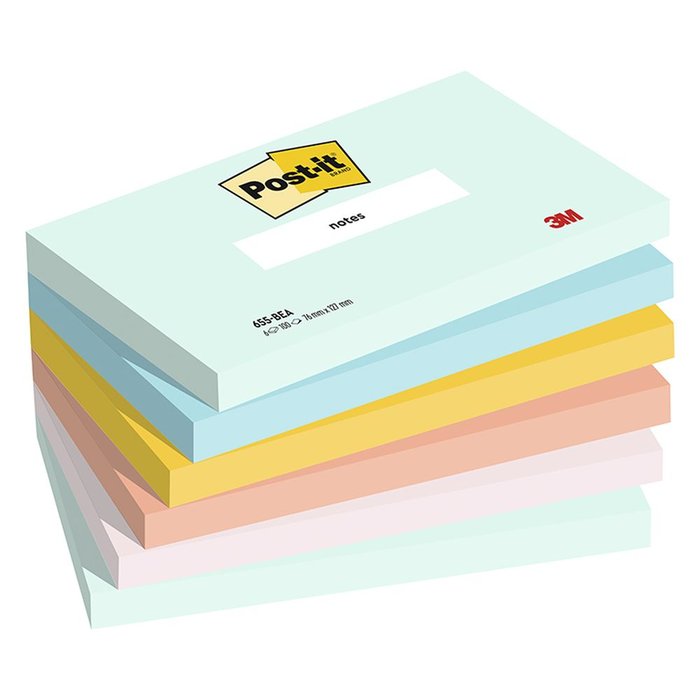 NOTA ADHESIVA POST-IT 76X127 6X100H BEACHSIDE | 1 UNIDADES | (POST-IT) Imagen principal del producto