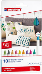 Rotulador Textil 4600 Edding Estuche 10 Colores Surtidos | Edding | Pack 1 Unidades