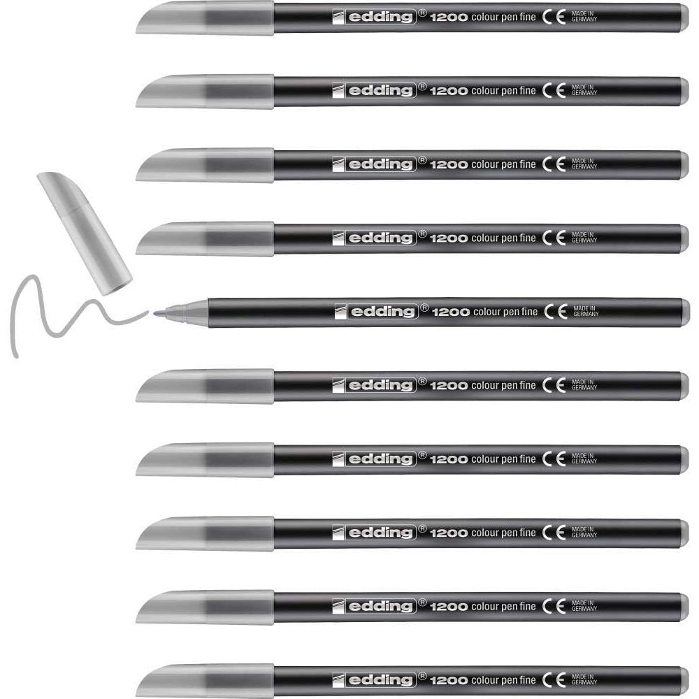 Rotulador Edding 1200 Gris Plata | Edding | Pack 10 Unidades