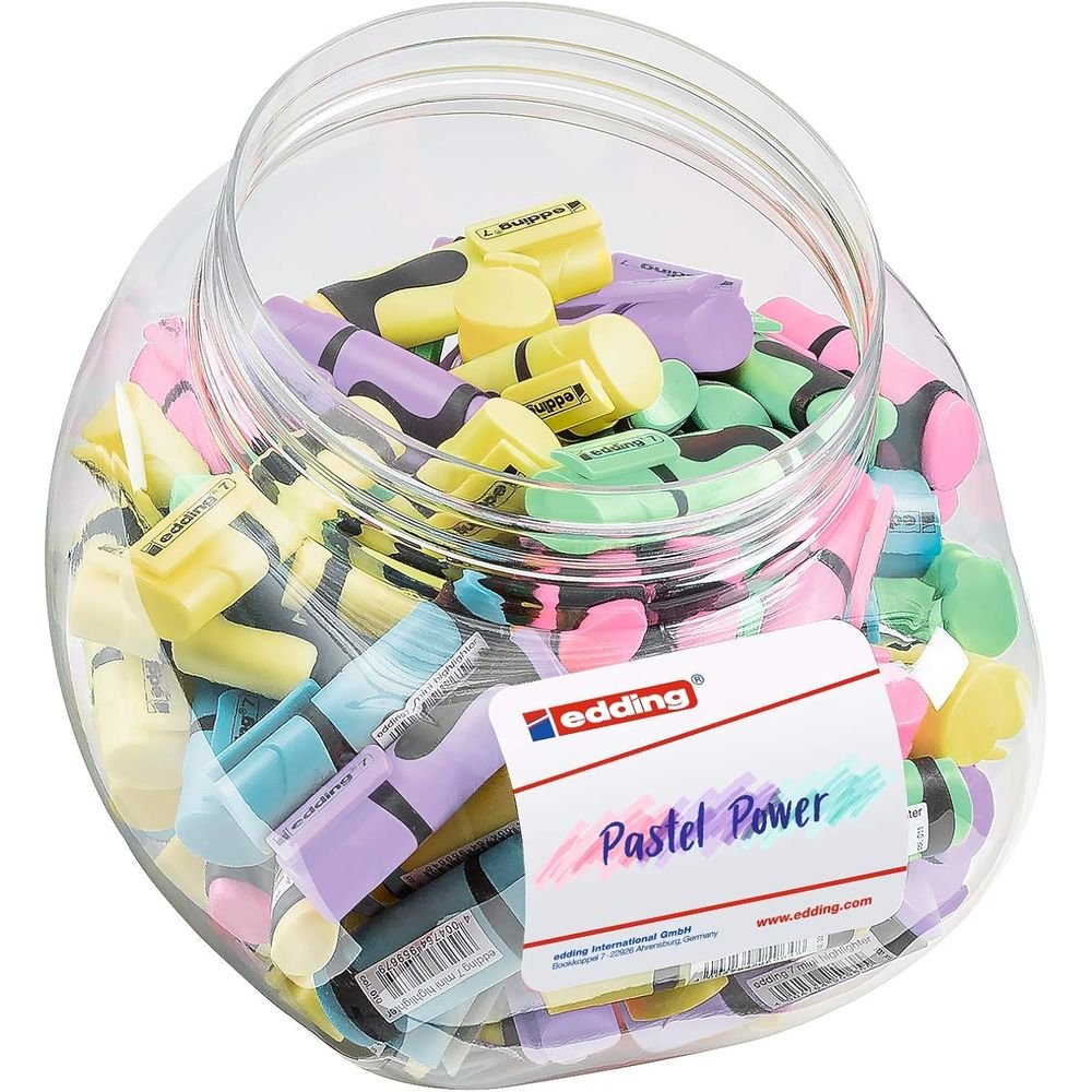 Bombonera 100 Minimarcador Edding Fluorescentes Pastel | Edding | Pack 100 Unidades