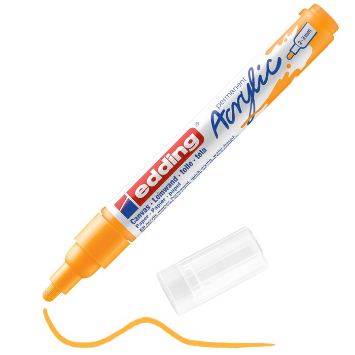 Marcador Acrilico Edding 5100 Trazo Medio Amarillo Sol | Edding | Pack 10 Unidades