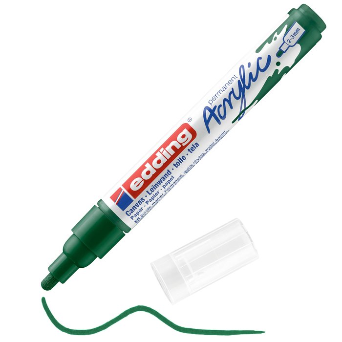 Marcador Acrílico Edding 5100 Trazo Medio Verde Musgo Imagen principal del producto