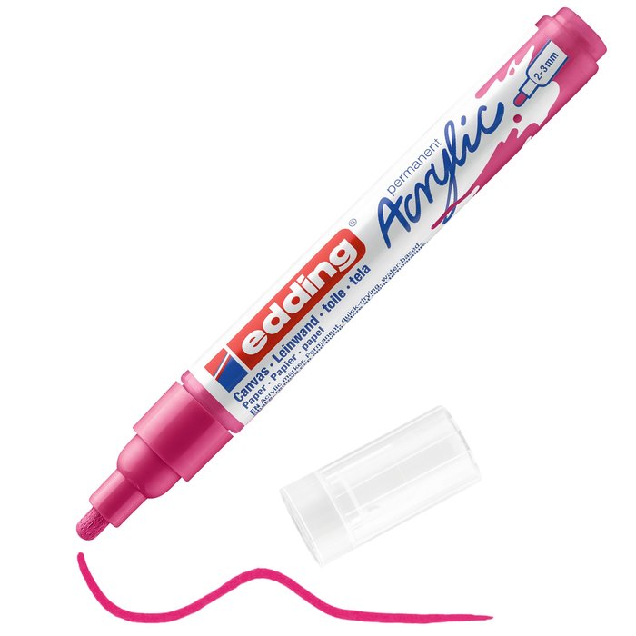 Rotulador Acrilico Edding 5100 Trazo Medio Magenta | Edding | Pack 10 Unidades