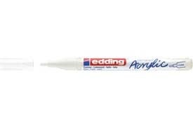 Rotulador acrílico Edding 5300 trazo fino blanco, pack 10 uds.