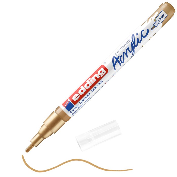 Rotulador Acrilico Edding 5300 Trazo Fino Oro | Edding | Pack 10 Unidades