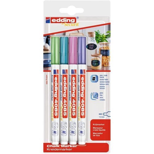 Rotulador Edding 4085 Blister 4 Colores Metalizados | Edding | Pack 1 Unidades Imagen principal del producto