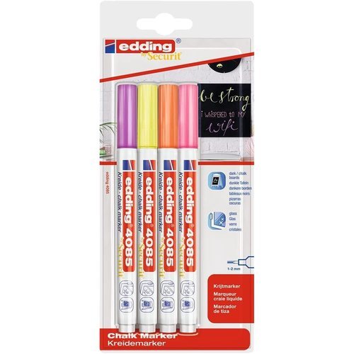 Rotulador Edding 4085 Blister 4 Colores Fluor | Edding | Pack 1 Unidades Imagen principal del producto