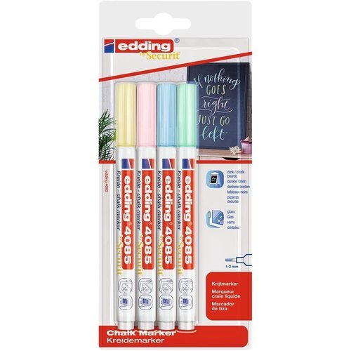 Rotulador Edding 4085 Blister 4 Colores Pastel | Edding | Pack 1 Unidades