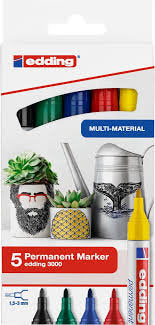 Rotulador Edding 3000 Pack 5 Colores Basicos | Edding | Pack 1 Unidades