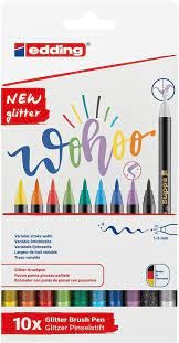 Rotulador Edding 1340 Glitter 10 Colores Surtidos | Edding | Pack 1 Unidades Imagen principal del producto