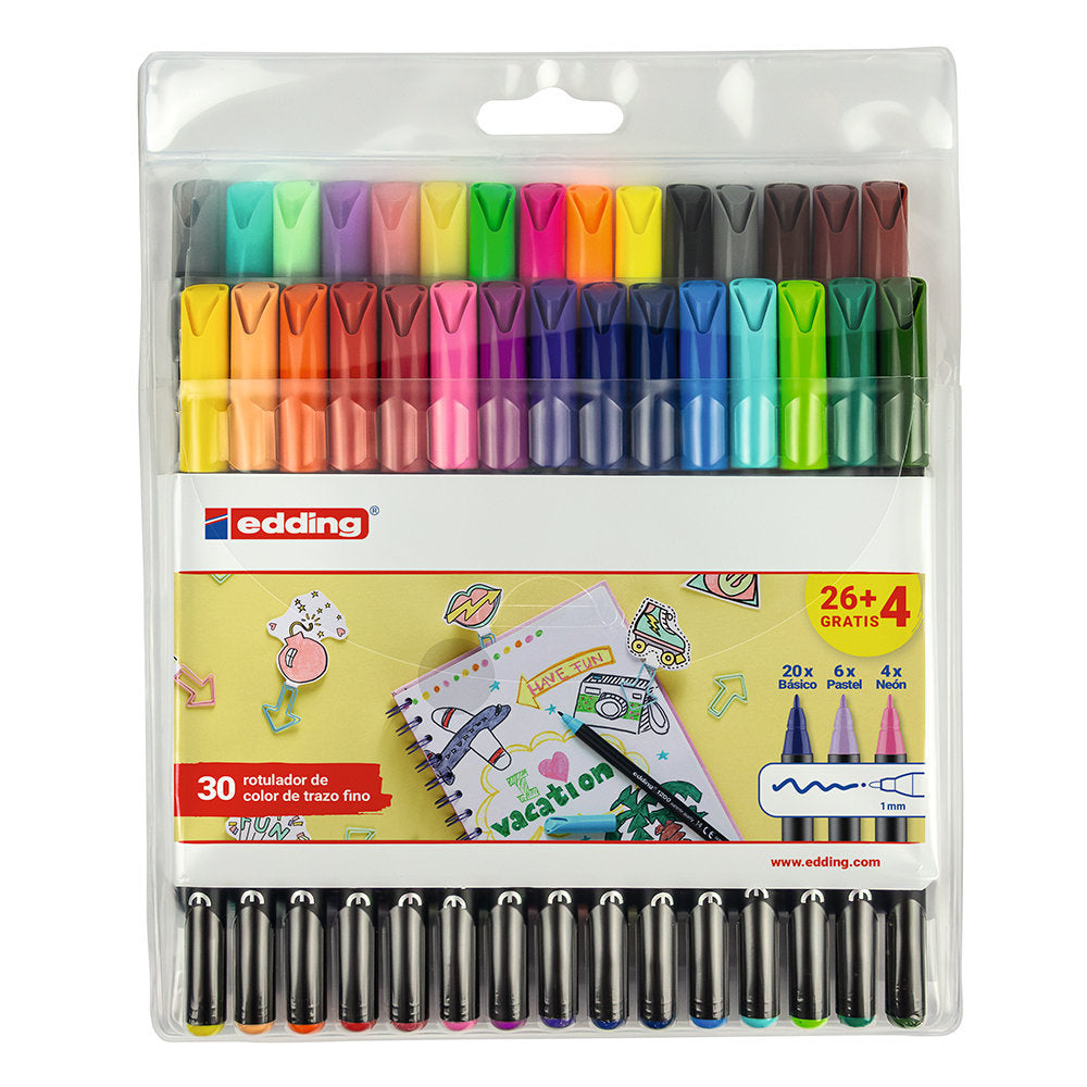 Rotulador Edding 1200 26+4 Clasico/Neon/Pastel Surtidos | Edding | Pack 1 Unidades Imagen principal del producto