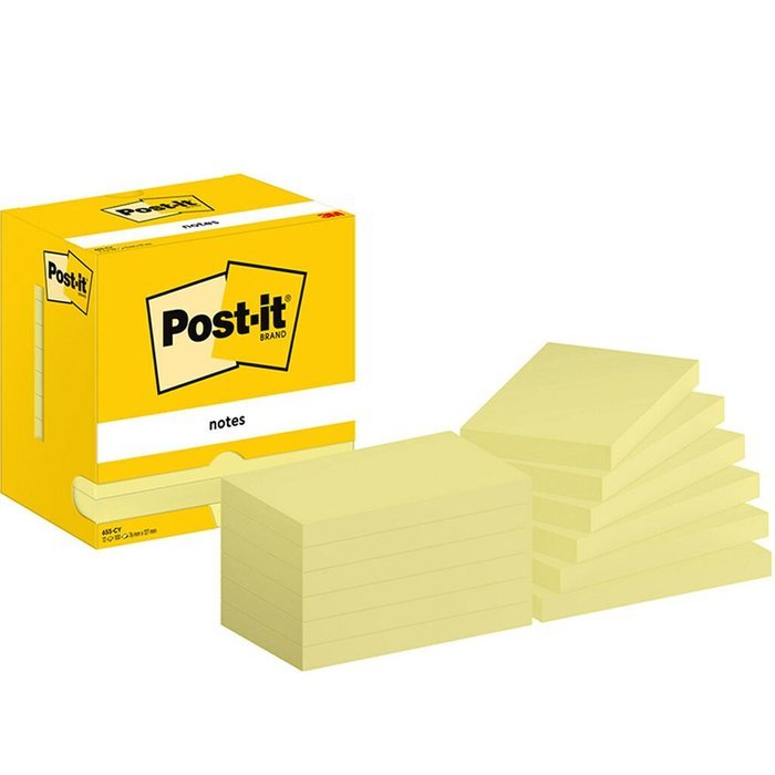 NOTA ADHESIVA POST-IT 76X127 100H AMARILLO | 1 UNIDADES | (POST-IT) Imagen principal del producto