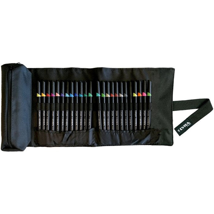 Rotulador Lyra Art Pen 24 Colores Estuche Enrollable Tela | Lyra | Pack 1 Unidades