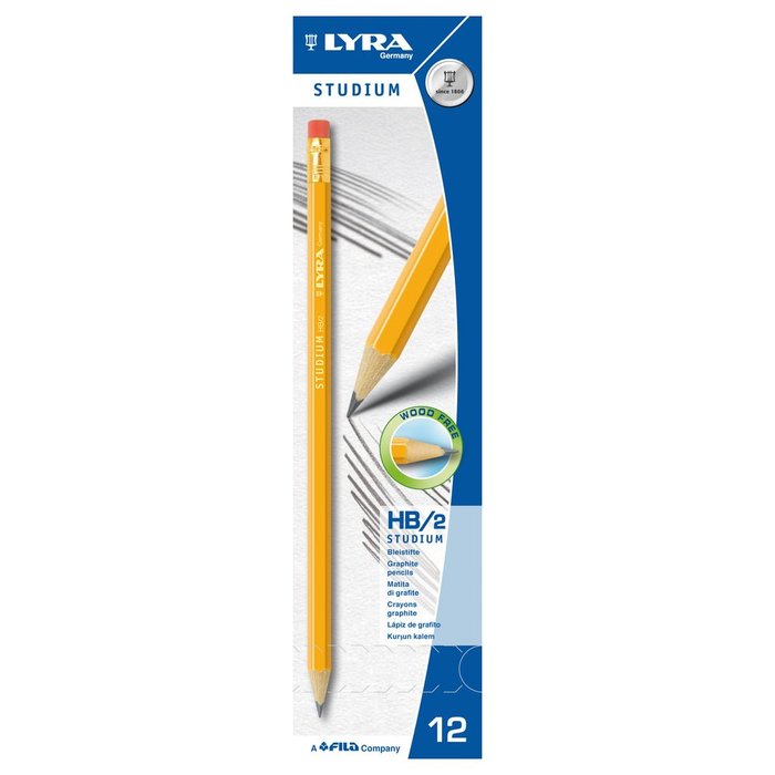 LAPIZ GRAFITO LYRA STUDIUM HB CON GOMA | 12 UNIDADES | (LYRA) Imagen principal del producto