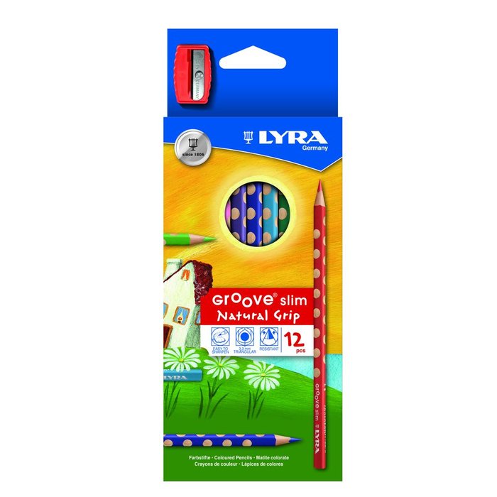 Estuche 12 lapices colores lyra groove slim + afilalapices de regalo Imagen principal del producto