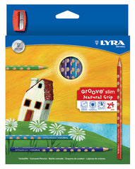 LAPIZ LYRA GROOVE SLIM 24 COLORES SURTIDOS Y SACAPUNTAS | 6 UNIDADES | (LYRA)