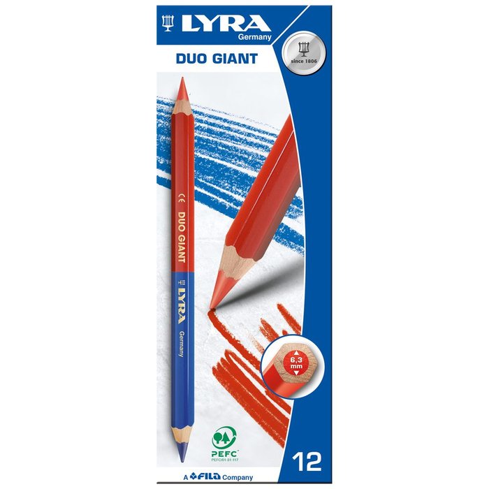 Lapiz Lyra Duo Giant Bicolor | Lyra | Pack 12 Unidades Imagen principal del producto