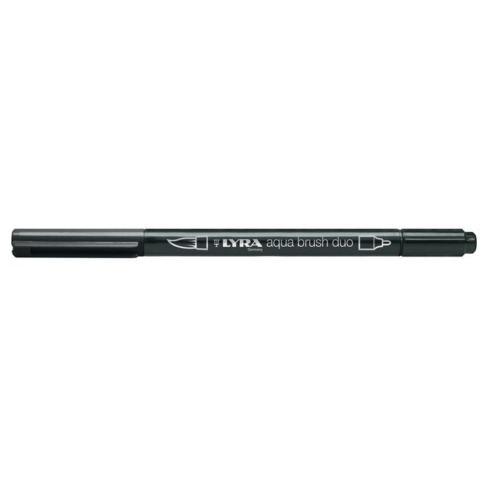 Rotuladores acuarelables Lyra Aqua Brush Duo Color negro pack 10