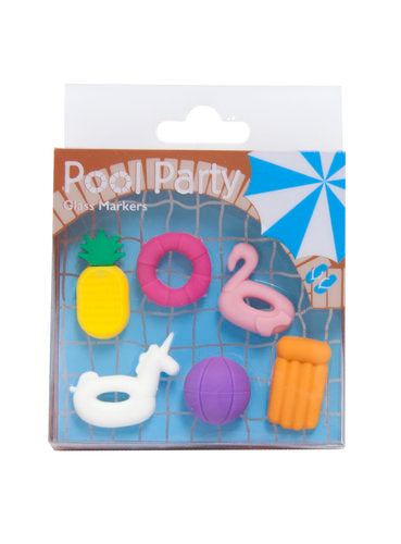 MARCADORES DE VASOS POOL PARTY | WINKEE | 1 UNIDAD | 4260348475441