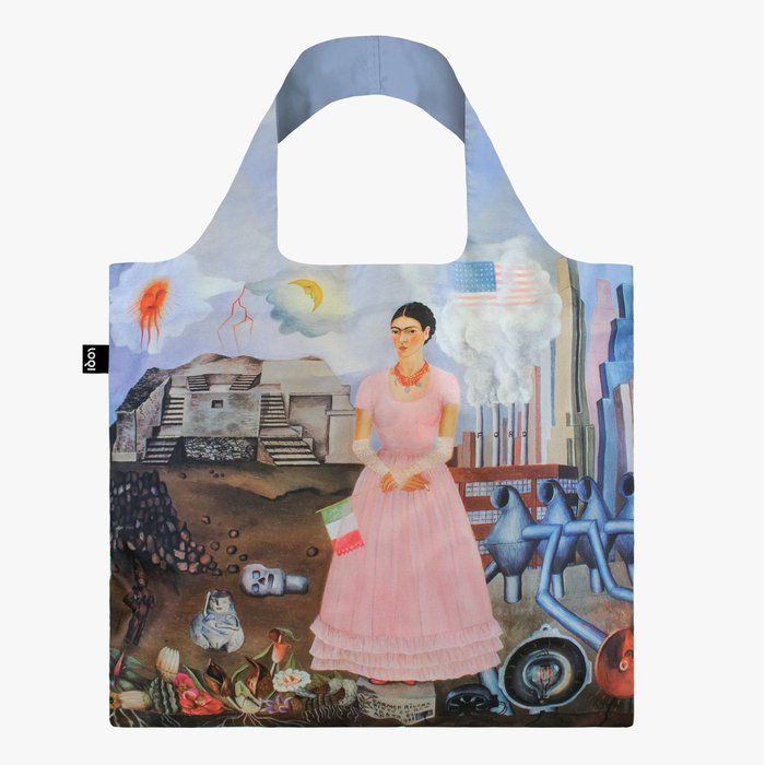 BOLSA PLEGABLE LOQI FRIDA KAHLO AUTORRETRATO EN FRONTERA | LOQI Imagen principal del producto