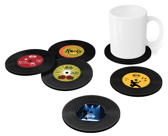 SET DE 6 POSAVASOS DISCOS DE VINILO | WINKEE | 1 UNIDAD | 4260767640543