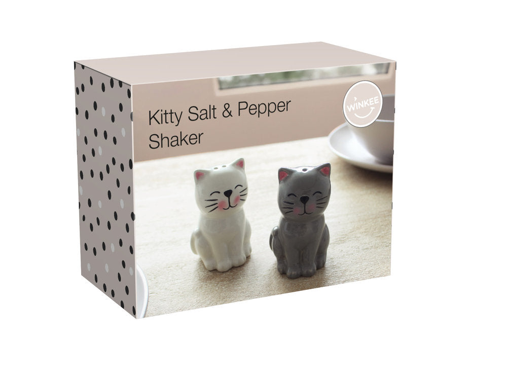 Salero y Pimentero Gatos Winkee cerámica Imagen principal del producto