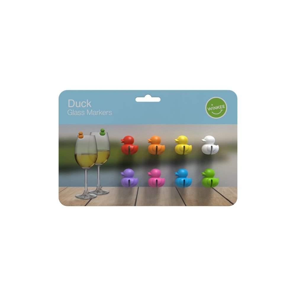 Marcadores de Bebidas Forma de Pato de Goma Winkee Imagen principal del producto