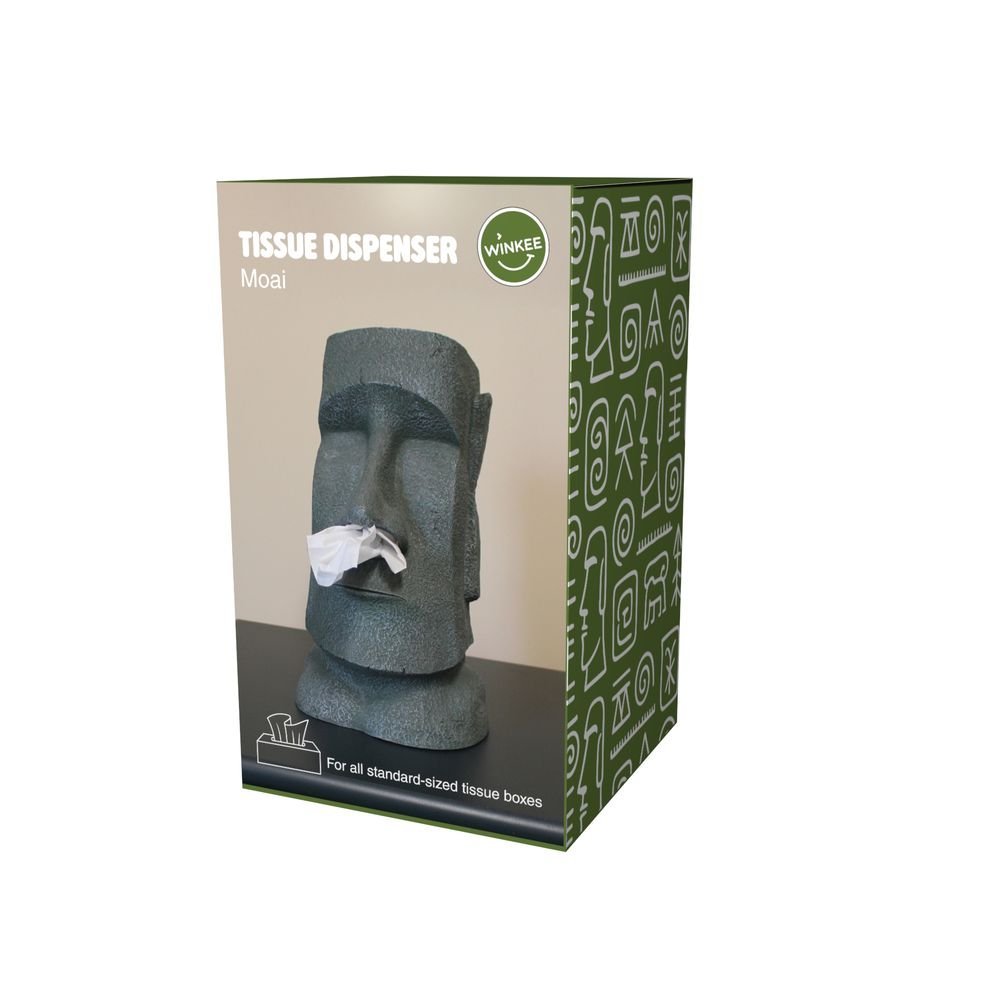 Dispensador de Pañuelos de Piedra Moai Imagen principal del producto