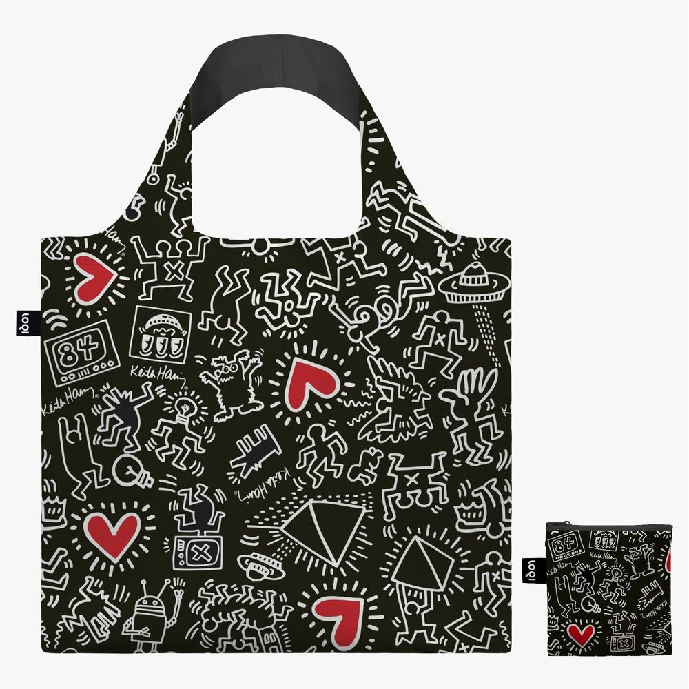 Bolsa Loqi Keith Haring Black Pattern marca Loqi