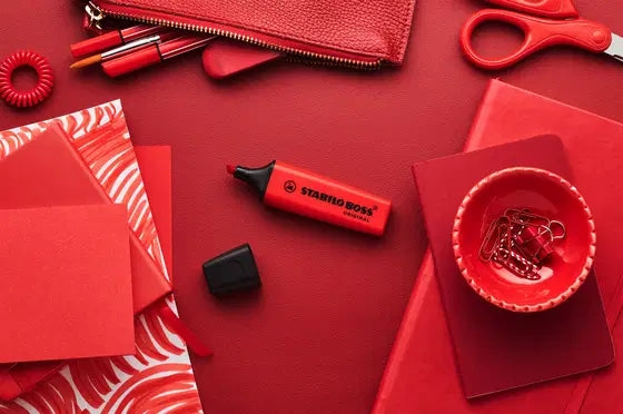 Stabilo Boss 70 Rotulador Marcador Fluorescente - Trazo entre 2 y 5mm - Recargable - Tinta con Base de Agua - Color Rojo Real - CAJA 10 UNIDADES Imagen secundaria del producto