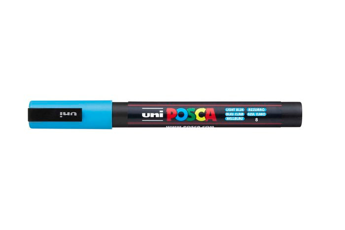 Rotulador Uni Posca Pc-3M Azul Claro | Posca | Pack 6 Unidades