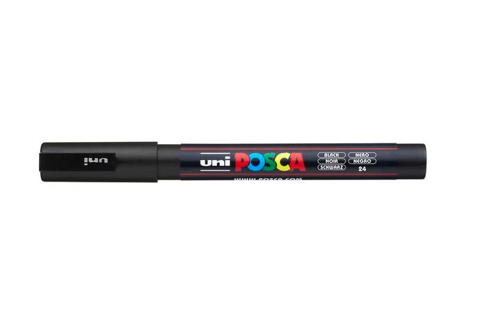 Rotulador Uni Posca Pc-3M Negro | Posca | Pack 6 Unidades Imagen principal del producto