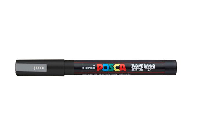 Rotulador Uni Posca Pc-3M Plata | Posca | Pack 6 Unidades