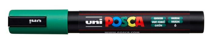 Rotulador Uni Posca Pc-5M Verde | Posca | Pack 6 Unidades