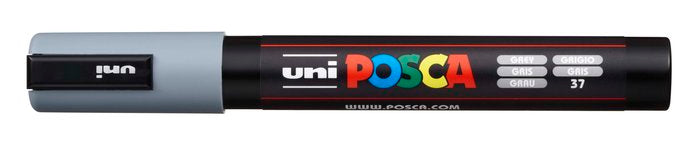 Rotulador Uni Posca Pc-5M Gris | Posca | Pack 6 Unidades