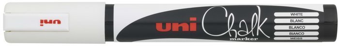 Marcador Uni Chalk Tiza Liquida 1,8-2,5Mm Blanco Pwe-5M1400 | Uni-Ball | Pack 6 Unidades Imagen principal del producto